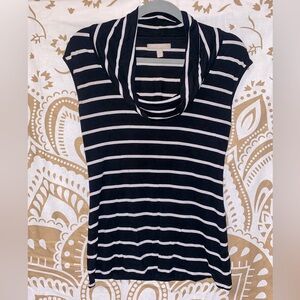 Banana Republic Cowl Neck Sleeveless Striped Top